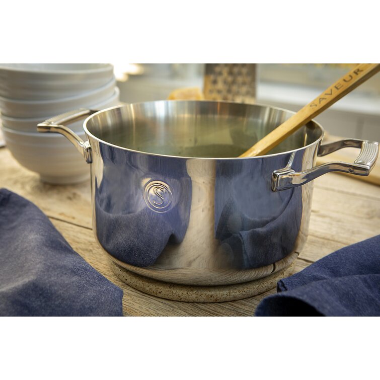 Saveur Selects 4 Quarts Stainless Steel Round Dutch Oven