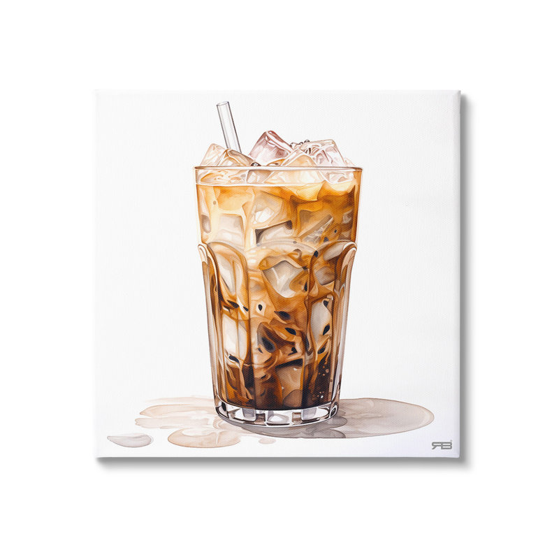«Coffee with Swirled Milk Canvas», art mural par Rb, H 30 po x l 30 po
