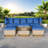 4 Pieces Uv-proof Resin Wicker Patio Sofa Set Included A 4-seat Sofa, 2 Ottomans, A Lifting Table, Retractable Canopy, Cushions And Adjustable Backrest-816908986