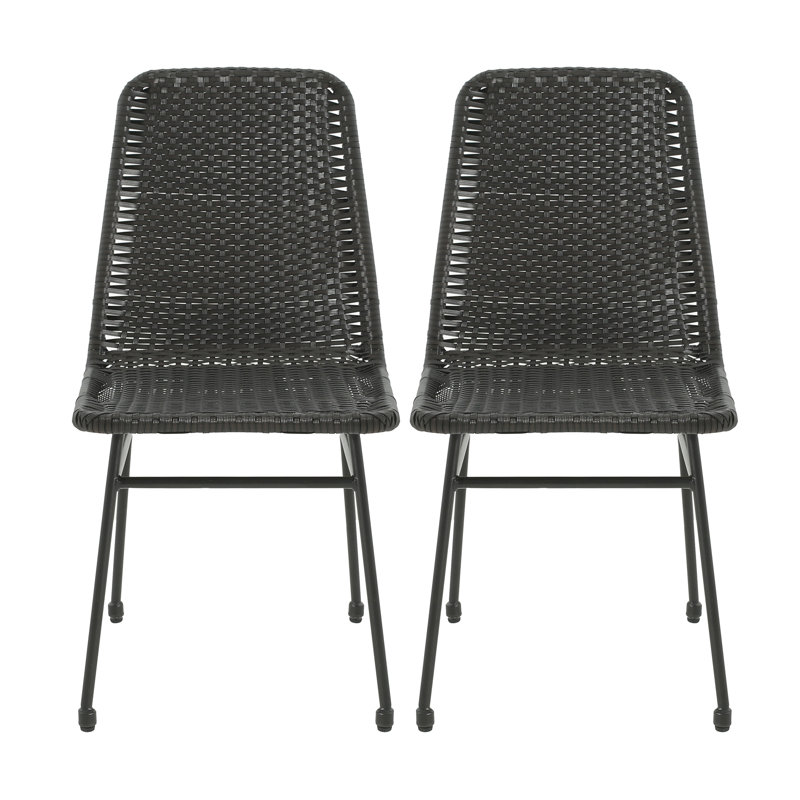 Chaises de salle à manger (ensemble de 2), Noir, noir, noir, noir