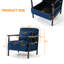 Chaise d'appoint Mid-Century moderne avec cadre en bois et coussin de taille-836370526-836370527