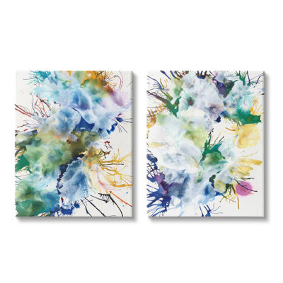 " Modern Urban Rainbow Splatter " by Jodi Fuchs 2 - Pieces