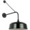 Thomas O'Brien, "Academy 20" Anchored Rex Barn Light in Matte Black with 16" White Rockhouse Shade