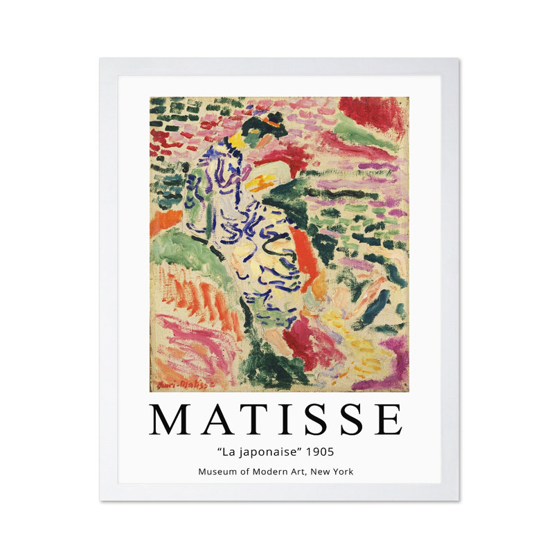 Henri Matisse - La Japonaise, Affiche, H 18 po x l 24 po, Encadrement blanc