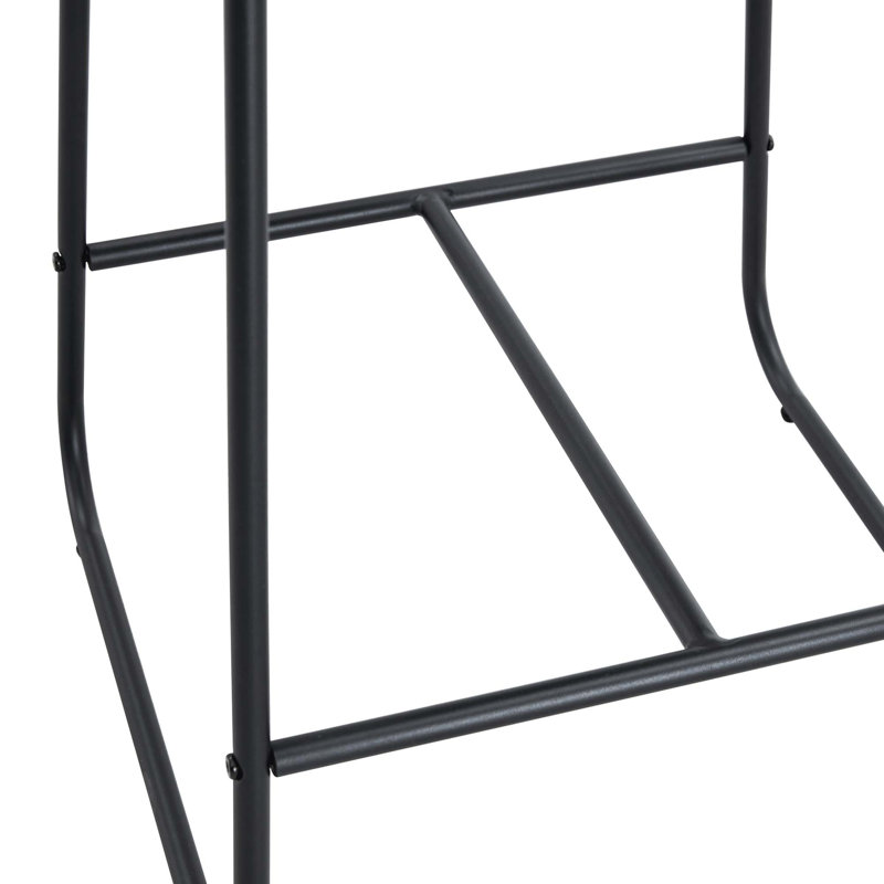 Ensemble de 2 tabourets de bar en polyuréthane de style minimaliste moderne, Brun