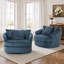Fauteuil demi-tonneau pivotant surdimensionné ultra moelleux avec trois coussins-112384360