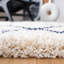 Tapis ivoire / bleu marine à motif géométrique Stanislaw-52551037
