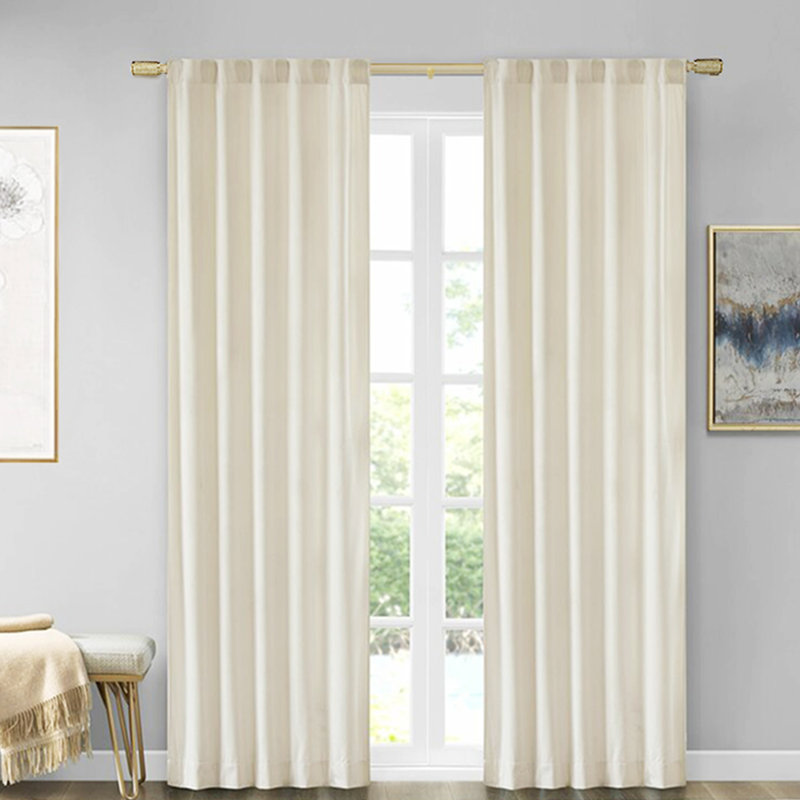 Tringle à rideaux simple réglable Azura, 72" - 144", Pôle Nature