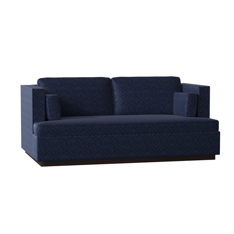 Central Park Sofa, Gray, 71" W, Black Walnut