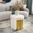 Brass 4 In 1 Self-Defined Nesting Round Coffee Table/End Table-701192714