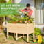 Wooden Raised Garden Bed with Legs,  Deep Elevated Planter Box for Deep-Rooted Plants, for Balcony, Patio & Backyard, Easy Assembly-822992604