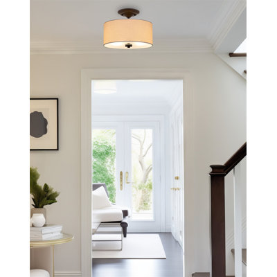Plafonnier semi-encastré 13 po 2 lumières Randlett