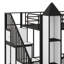  Lit superposé simple en forme de château avec garde-robe et rangement multiple Khaleesah-106956822