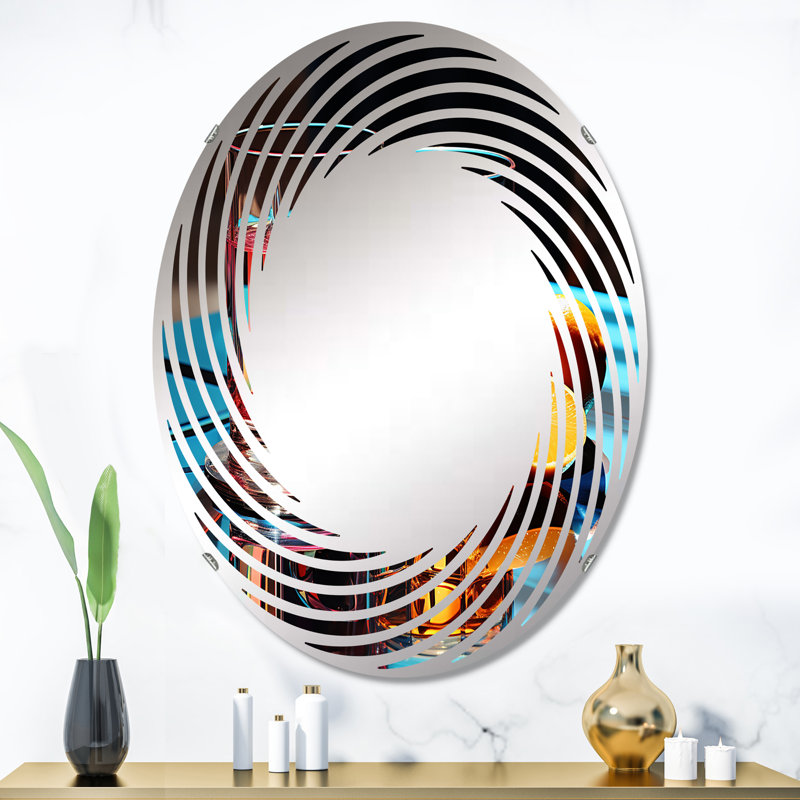 Abstrait Verrerie I - Miroir mural en spirale - MIR111306-Ovale, L 24 po x H 36 po