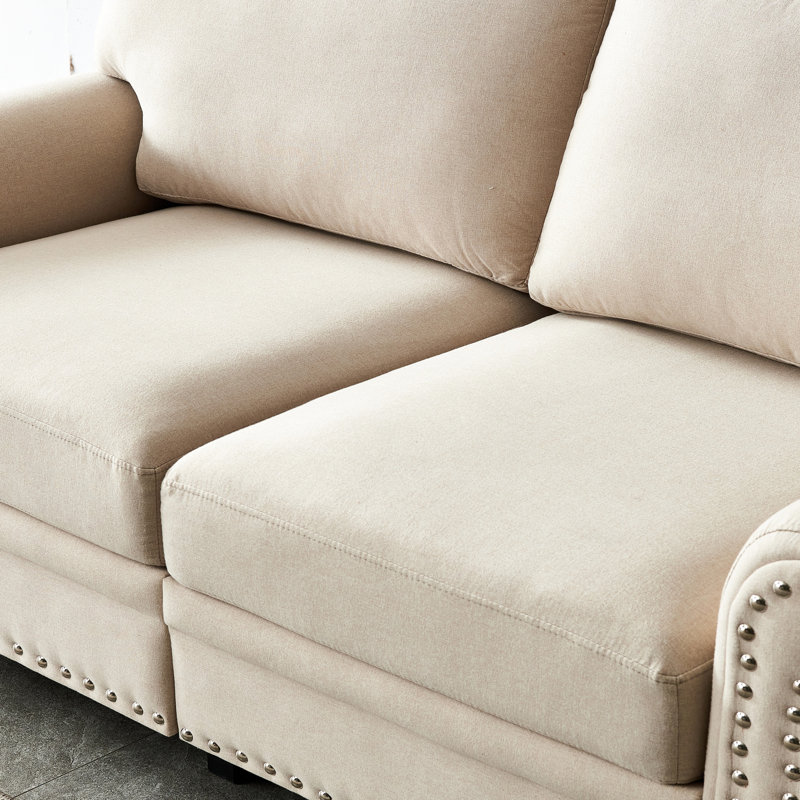 Rangement en beige - construction solide, coussin de siège en mousse confortable avec cadre, cadre, Beige