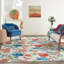 Tapis rouge / bleu Thundelarra-898646783
