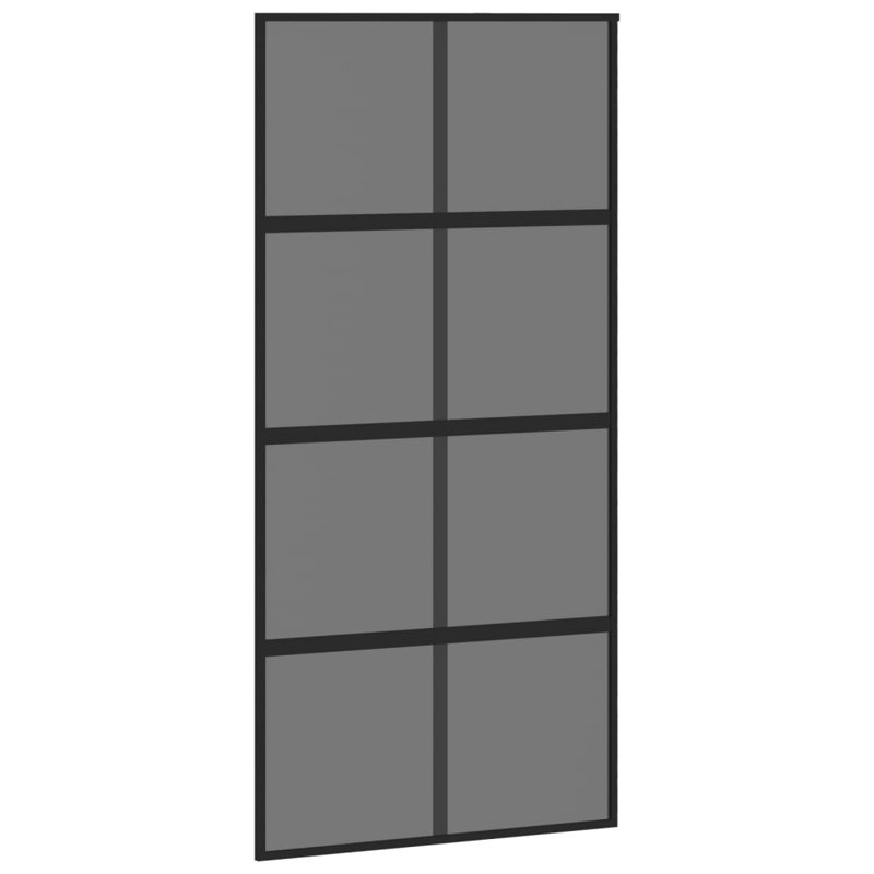 Alishlyn Metal Sliding Door, Black, 205cm H x 102.5cm W x 5cm D