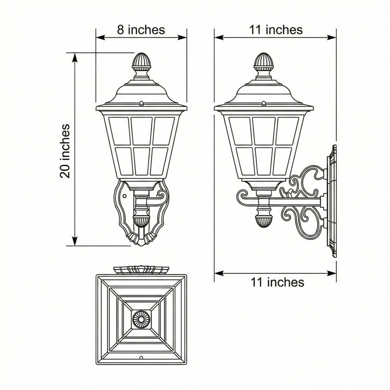 Valerius 1-Light Traditional Outdoor Armed Sconce