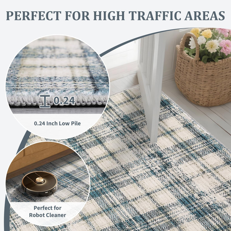 Area Rug, Blue, Rectangle 160 x 230 cm