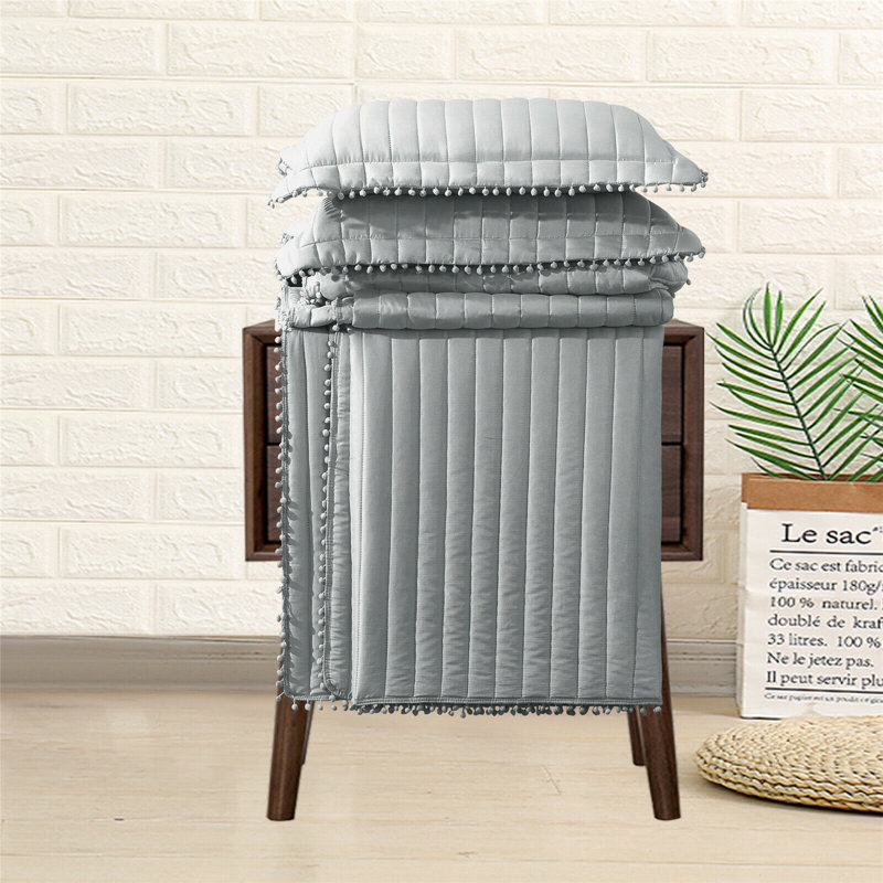 Lobel Indoor / Outdoor Striped Square Cushion Cover, Silver