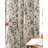 Linen Blackout Peony Flower Printed Rod Pocket Curtain Pair-50202989-50189901