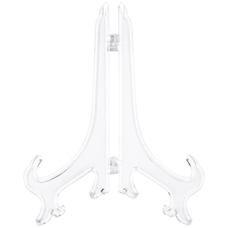 Danaka Plate Stand, Clear, 3, 10" H x 8.5" W x 6.25" D
