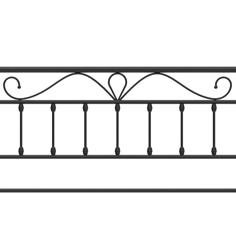 Open-Frame Steel Metal Headboard, Queen , Black 