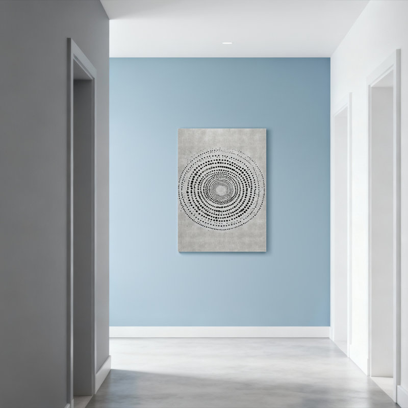 Abstrait, motif à pois circulaire sur toile, art mural minimaliste moderne pour salon, chambre à coucher ou bureau