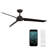 Roboto 3 - Blade Indoor/Outdoor Smart Ceiling Fan with Remote Control Included, Works With Alexa and iOS / Android App-57351464-79083541