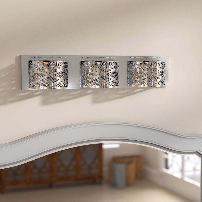 Mascher 3 - Light Dimmable Vanity Light, Polished Chrome/White