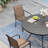 4-Person Square Patio Dining Set With Stackable PVC-coated polyester Chairs-98252884