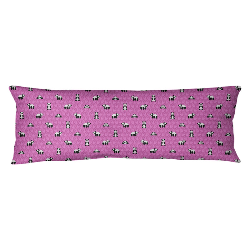 Coussin de corps en polyfill Valerton, Rose / blanc, Valerton