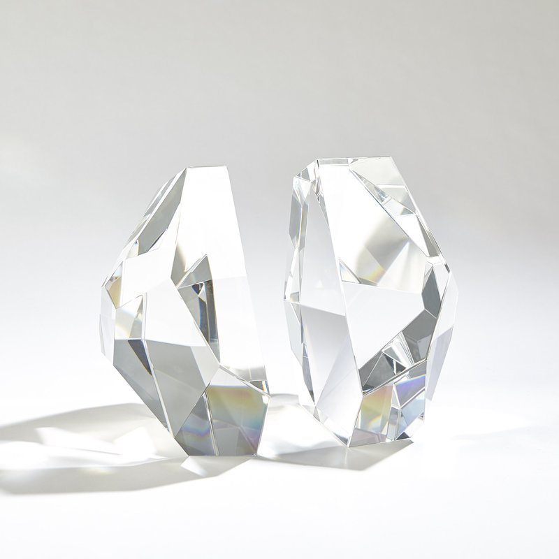 Lucretzia Crystal Bookends, Clear