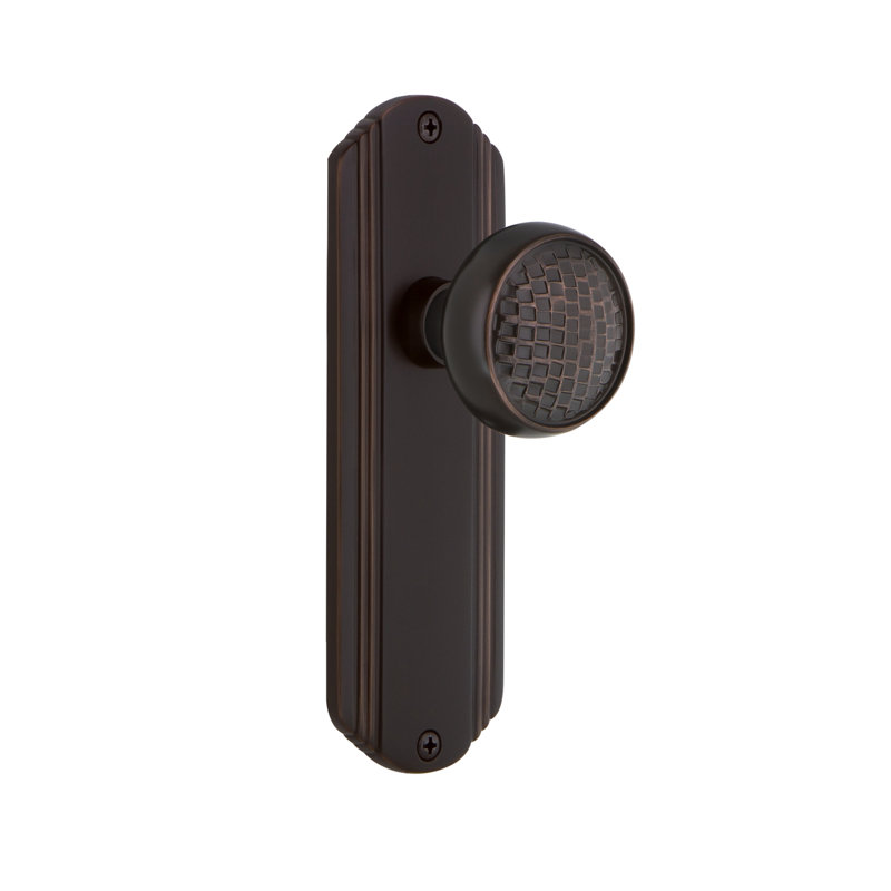 Deco Plate with Craftsman Door Knob, Timeless Bronze