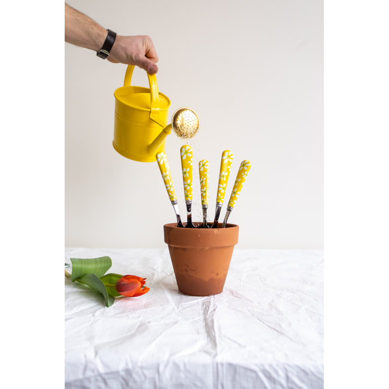 Sabre Paris - 24 Pieces Cutlery Set Daisy, Yellow