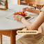 Pierre ronde blanche avec table de salle à manger solide pour la salle à manger / cuisine-1533714310