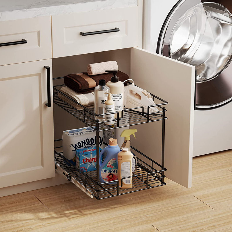 Labarron Pull Out Drawer, 15" H x 20" W x 21" D, Black