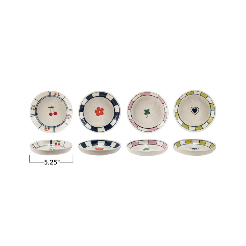 Hand-Painted Stoneware Dish Set
