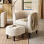 Fauteuil demi-tonneau rembourré avec repose-pieds 27,4 po Torince-961691188-961691189