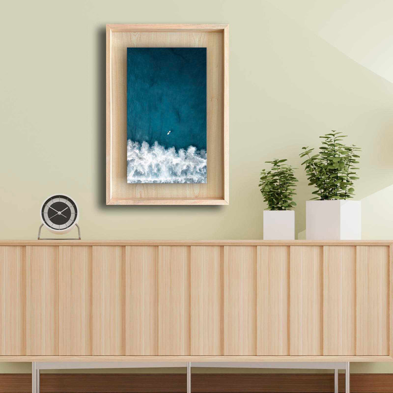 Élégante peinture décorative encadrée, 16,9 po x 24,8 po | Cadre 100% bois massif (épaisseur: 1,2 po), fond 100% bois aggloméré érable (épaisseur: 0,1 po), impression UV | Décoration murale parfaite pour la maison et le bureau