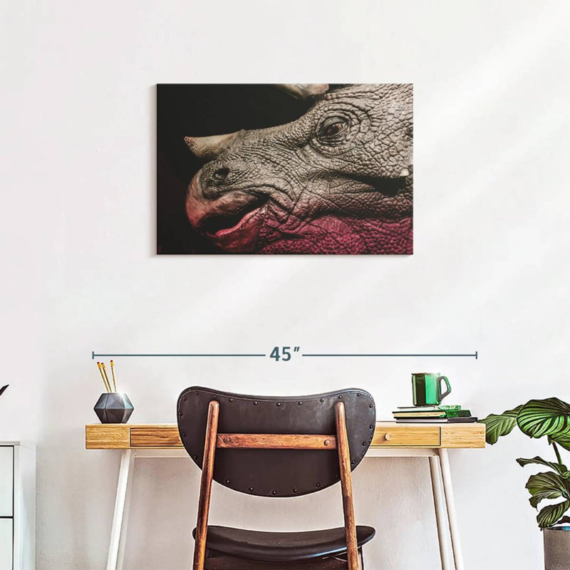 Portrait de dinosaure tricératops Brampt, H 20 po x l 30 po