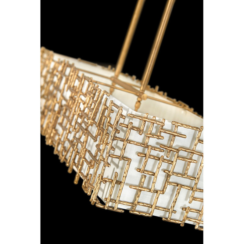 Farrah 8-Light Rectangle Chandelier, Gold