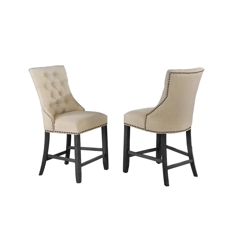 Chaise parsons capitonnée Lewisville, Beige
