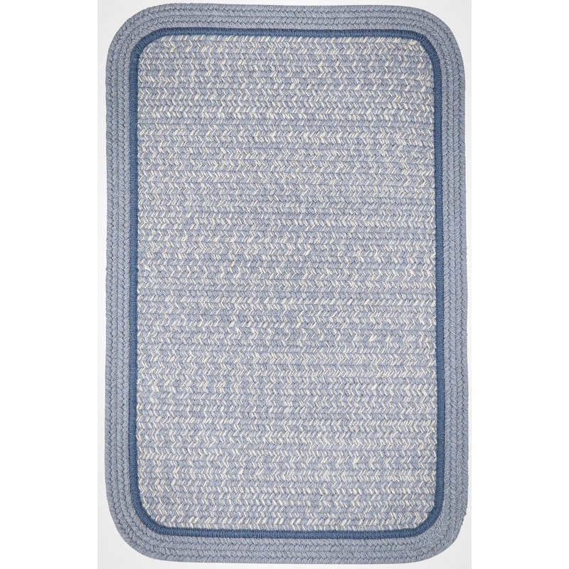 Browdy Banded Sunrise Blue Area Rug, Rectangle 8' x 11'