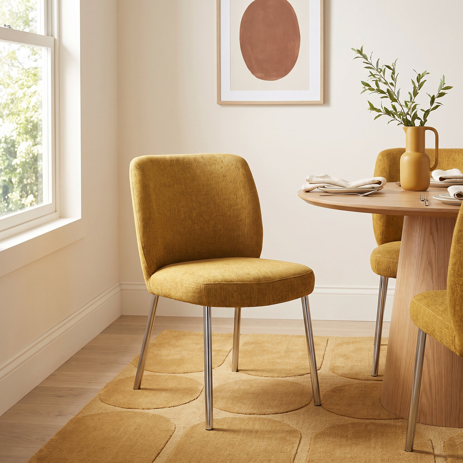 Decollete Dining Chair, Yellow
