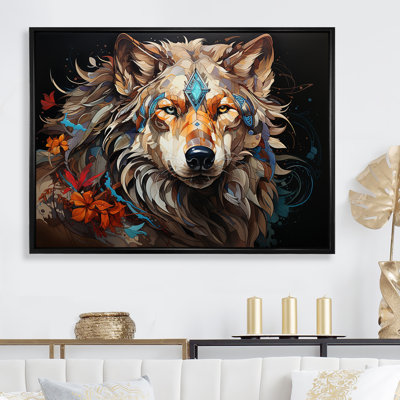 Loup natif de Lakota sur toile