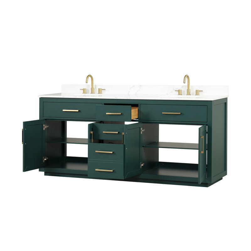 Meuble-lavabo autoportant moderne, Vert