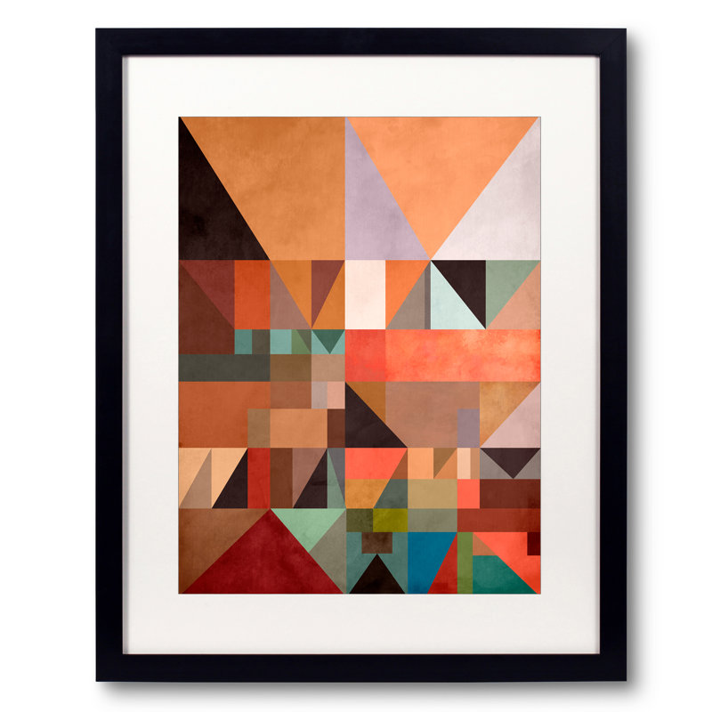 Multiple Triangles Print by Angel Estevez, Black Framed Paper, 31.25" H x 25.25" W