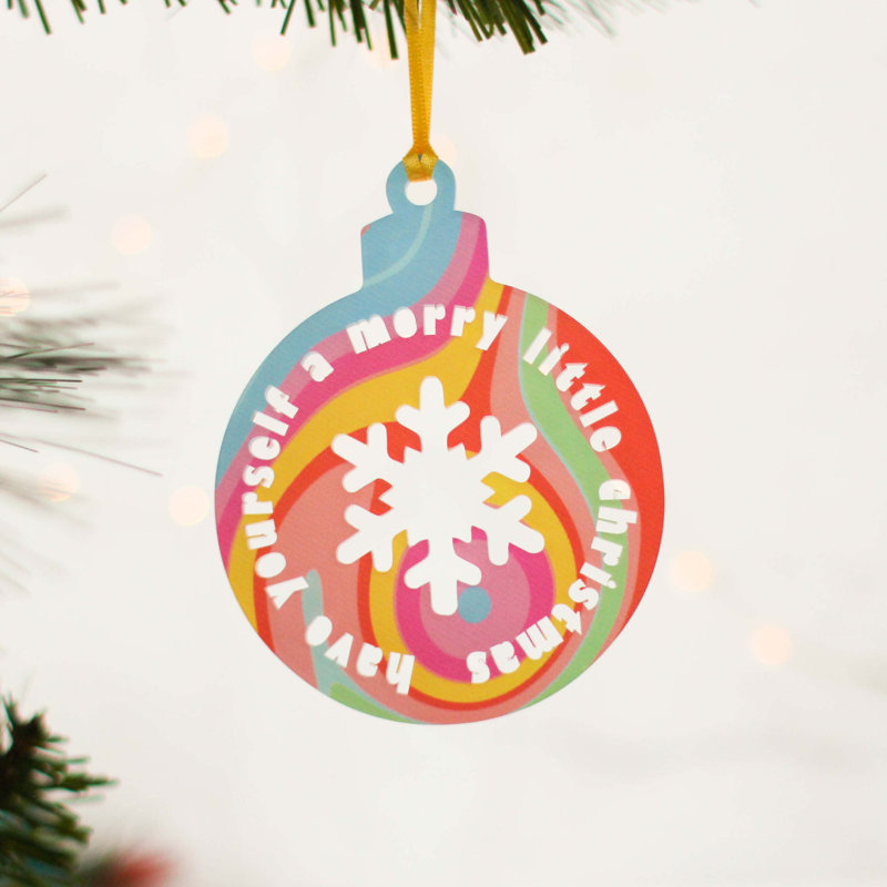 10cm Acrylic Holiday Shaped Ornament