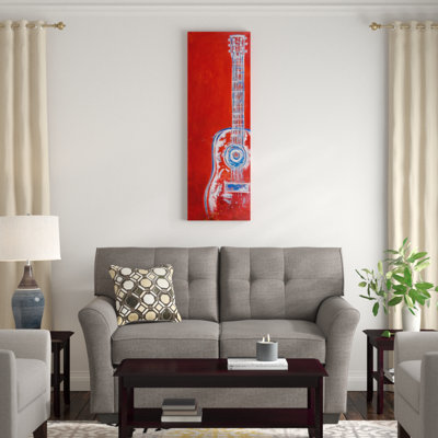 Stoneburner " Modern Red Abstract Guitar "